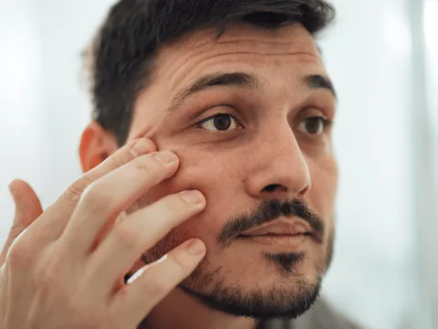 Man Checking Eye