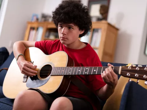 Boy Playing Guitar