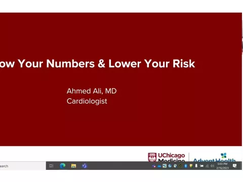 Know Your Numbers For Heart Health - Dr. Ahmed Ali webinar 2/17/23